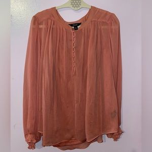 Simply Vera, Vera Wang. blouse, peach color with peach Cami underneath